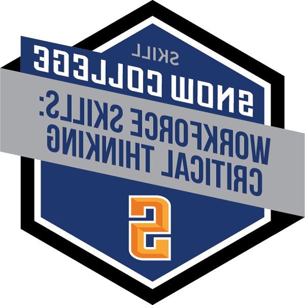 Snow College hexagonal microcredential logo for Critical Thinking